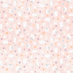 Little Chicks Flannel F10564 P Pink Lambies Moons Maywood Studio