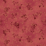 Where the Wind Blows Flannel F3332 88 Red Pressed Flowers Henry Glass