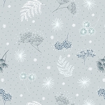 Secret Winter Garden Flannel F659 1  Light Grey Frosted Garden Lewis and Irene