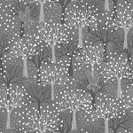 Secret Winter Garden Flannel F660 2  Dark Grey Owl Orchard Lewis and Irene