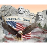 America 250 Years 87365C Mount Rushmore Panel 36 Inch Wide David Textiles