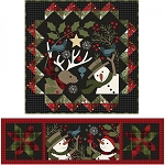 Holly Jolly Flannel Wallhanging and Tablerunner Kit Maywood Studio