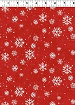 Quilt Minnesota 2026 Y4890 82 Red Digital Snowflakes Clothworks