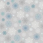 Snow Days Flannel LEIF72 1 Snowflakes Grey Lewis and Irene