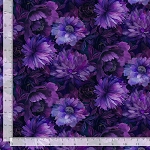 Dragonfly Mist CD3893 Violet Large Floral Timeless Treasures
