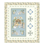 The Nativty Guilding Stars Quilt Kit Northcott