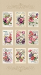 Cottage Lace Floral Seed Packets R261465 Panel Marcus
