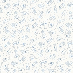 Aunt Grace Rock My Baby 30s Print R351873 Blue Marcus Fabrics