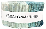 New Stonehenge Gradations Blue Planet 48 Jelly Roll Strip Northcott
