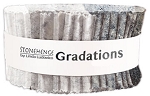 New Stonehenge Gradations Graphite 99 Jelly Roll Strip Northcott