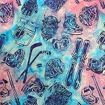 AMNSH 2025 Batik SH187 827 Tossed Skating Multi Confetti Island Batik