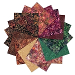 Hoffman Batik Fat Quarter Bundle Spice 17 FQs