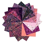 Hoffman Batik Fat Quarter Bundle Huckleberry 17 FQs