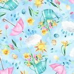 Celebrate the Seasons 2 U5130 589 April Showers Digital Print Hoffman