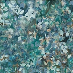 Bali Batik Leaves W2585 402 Sea Glass Hoffman