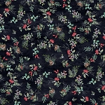 Winter Tales Digital W5392 A4 Black Sprigs Hoffman