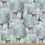 Winter Tales Digital W5395 307 Snow Forest  Animals Hoffman