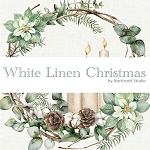 White Linen Christmas 1 Yard Bundle with Panels Northcott