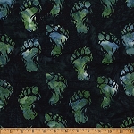 Bigfoot Footprint Bali Batik X2642 44 Forest Hoffman