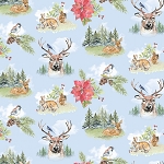 Joyful Winter Digital Y3812 29 Toile Light Blue Clothworks