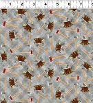 Quilt Minnesota 2024 Y4180 6 Grey Digital Axes Stumps Clothworks