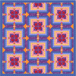 1895 Arrowhead Batik Quilt Kit Hoffman