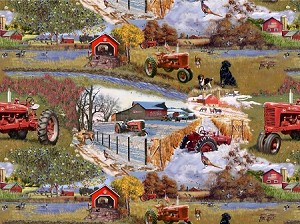 Farmall Four Seasons Scenic Allover 10117, Print Concepts 