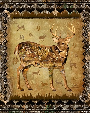 Realtree Edge Lodge 36 Inch Deer Panel 10366 