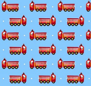 Be My Hero 1090 11 Blue Fire Trucks, First Blush Studio by Henry Glass 