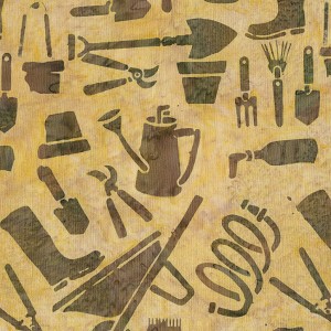 Garden Tools Butter 111924106 Island Batiks 