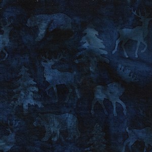 Prairie Skies 121903591 Nordic Animals Midnight Blue Island Batiks 