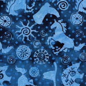 Prairie Skies 121919585 Boots Mixed Navy Island Batiks 