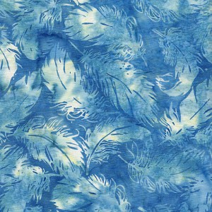 Prairie Skies 121922521 Tossed Feathers Harbor Blue Island Batiks 