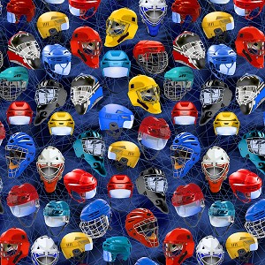Power Play 12453 55 Hockey Helmets Dark Blue Benartex 