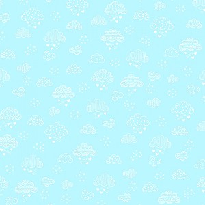 Sweet Dreams Flannel 12494F 04 Aqua Clouds Benartex 