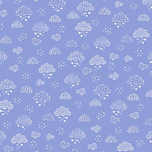 Sweet Dreams Flannel 12494F 50 Med Blue Clouds Benartex 