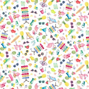 Fun in the Sun 12600 09 White Fun in the Sun Motifs Benartex Kanvas 