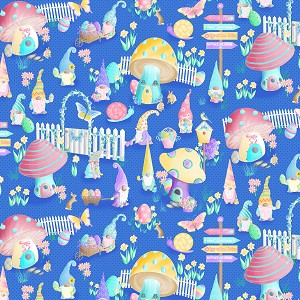 Spring Garden Gnomes 12631 55 Blue Gnome Garden Party Kanvas 