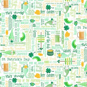 Lucky Gnomes 12663 09 White Lucky Words Kanvas 