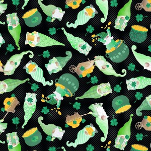 Lucky Gnomes 12664 12 Black Lucky Gnomes Tossed Kanvas 