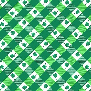 Lucky Gnomes 12665 43 Kelly Green Lucky Plaid Kanvas 