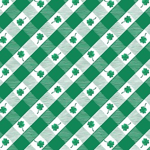 Lucky Gnomes 12665 45 Emerald Lucky Plaid Kanvas 