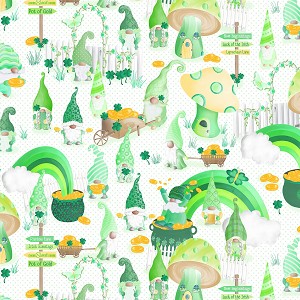 Lucky Gnomes 12666 90 White Lucky Gnomes Scenic Kanvas 