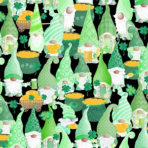 Lucky Gnomes 12668 12 Black Happy Go Lucky Kanvas 