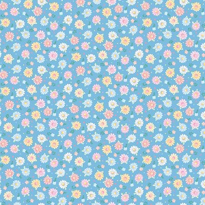 Gnomebody Bakes it Better 12832 53 Blue Sweet Flowers Benartex Kanvas 