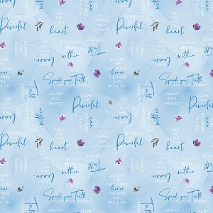 Awakenings 13405 414 Blue Words Allover Wilmington Prints 