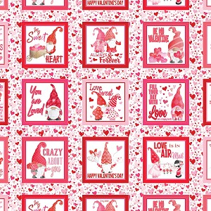 Be My Gnomie 14081 09 White Gnome Boxes Benartex 