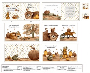Cloth Book Panel Hello Autumn 1415P 33 Henry Glass 