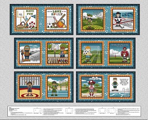 Cloth Sports Book Panel 1439P 90 Henry Glass 