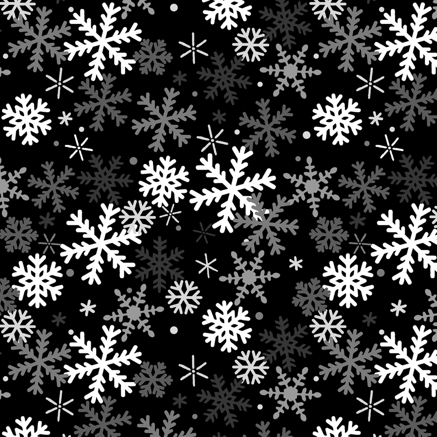 Winter Wonders Flannel F14823F 12 Black Benartex 